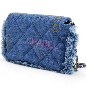 Denim Quilted Denim Mood Belt Bag Blue Multicolor