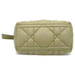 Calfskin Macrocannage Small Diortravel Nomad Pouch Pale Green