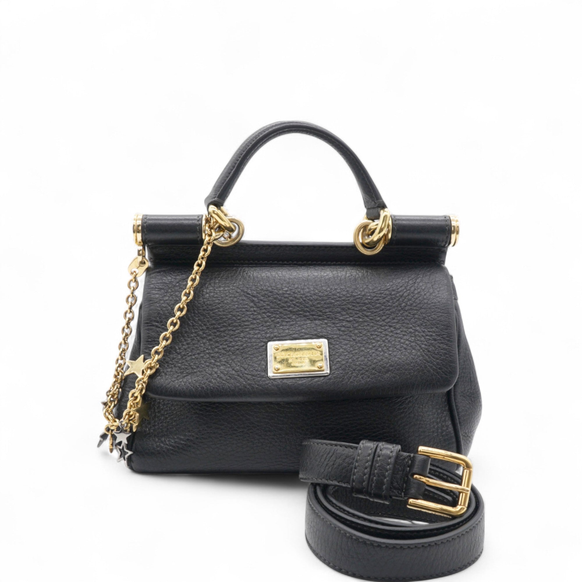 Black Leather Mini Miss Sicily Bag