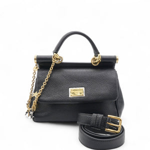 Black Leather Mini Miss Sicily Bag