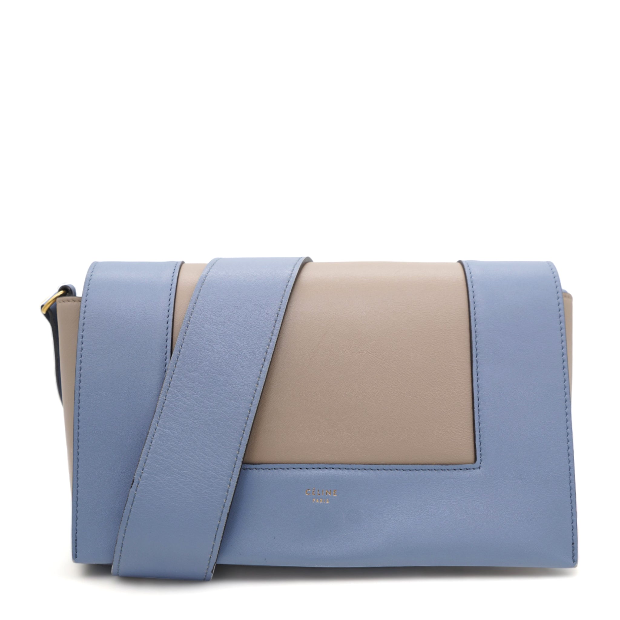 Shiny Smooth Calfskin Medium Frame Shoulder Bag