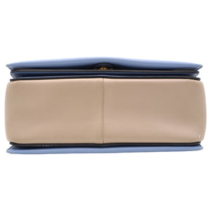 Shiny Smooth Calfskin Medium Frame Shoulder Bag
