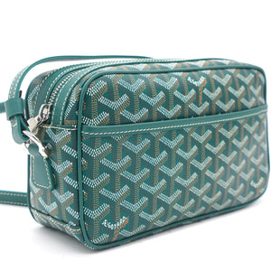 Chevron Print Coated Canvas Sac Messenger Bag