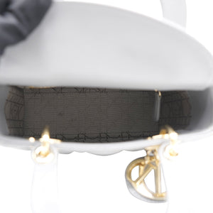 Grey Lambskin Cannage Small Lucky Badges My Lady Dior