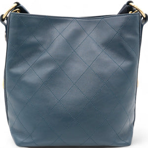 Button Up Hobo Quilted Calfskin with Grosgrain Small Shoulder Bag