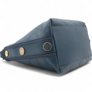 Button Up Hobo Quilted Calfskin with Grosgrain Small Shoulder Bag
