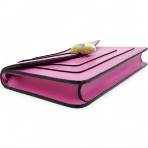 Serpenti Forever Clutch With Chain Leather Pink