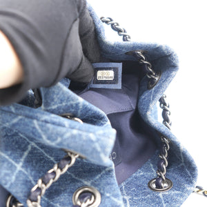 Gabrielle Backpack in Denim/Blue Leather