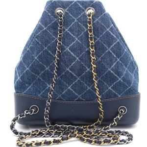 Gabrielle Backpack in Denim/Blue Leather