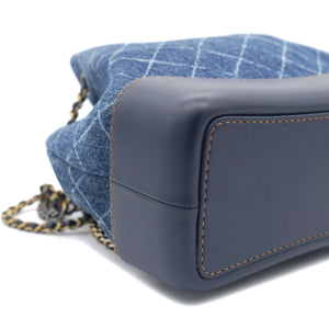 Gabrielle Backpack in Denim/Blue Leather