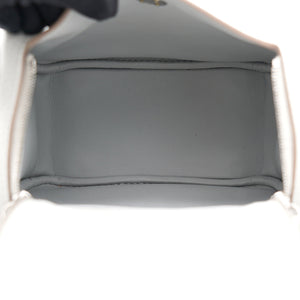 Taurillon Clemence Mini Lindy 20 Gris Pearle