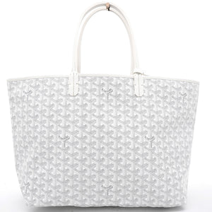 White Goyardine Coated Canvas Saint Louis PM Tote
