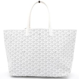 White Goyardine Coated Canvas Saint Louis PM Tote