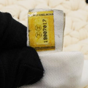 Woven Fabric Single Flap Ivory Black