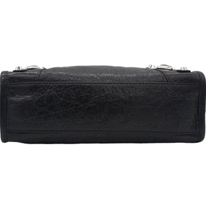 Agneau Classic Silver Hardware Mini City Black