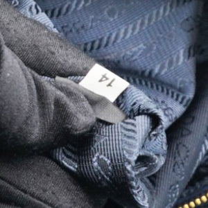 Tessuto Nylon Nappa Gaufre Shopping Satchel Baltico
