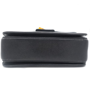 Goatskin Madras Shoulder Bag Black