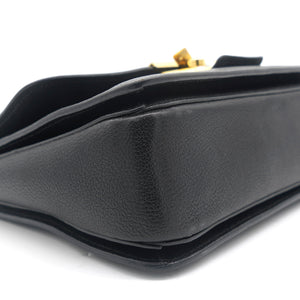 Goatskin Madras Shoulder Bag Black