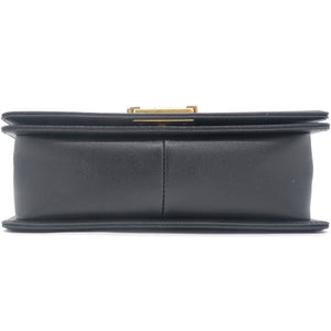 Black Caviar Quilted Old Medium Boy Flap
