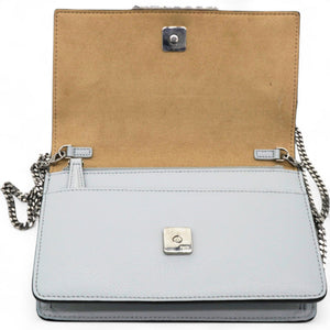 Vitello Elite Monster Eyes Studded Tube Wallet on Chain Ghiaccio Black Multicolor