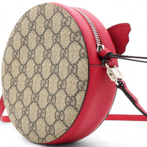 Kids' GG Supreme Rainbow Butterfly Crossbody Bag Beige In Brown Multi