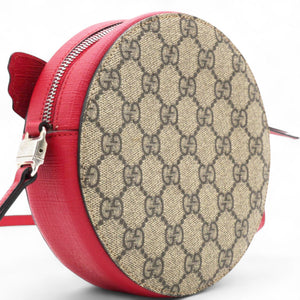 Kids' GG Supreme Rainbow Butterfly Crossbody Bag Beige In Brown Multi