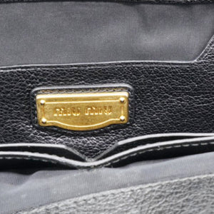 Black Madras Leather Studded Handle Tote