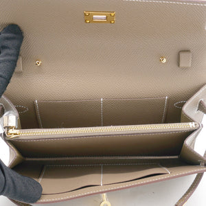 Etoupe Epsom Leather Kelly To Go Wallet Bag