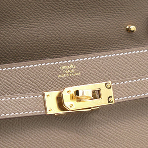 Etoupe Epsom Leather Kelly To Go Wallet Bag