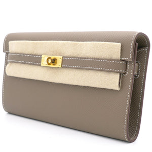 Etoupe Epsom Leather Kelly To Go Wallet Bag