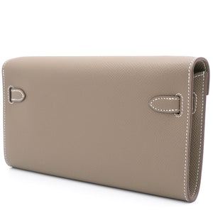 Etoupe Epsom Leather Kelly To Go Wallet Bag