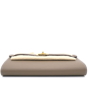 Etoupe Epsom Leather Kelly To Go Wallet Bag