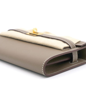 Etoupe Epsom Leather Kelly To Go Wallet Bag