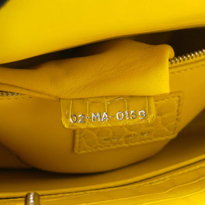 Yellow Alligator Leather Small Lady Dior Tote