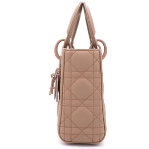 Ultra Matte Calfskin Cannage Mini Lady Dior Light Beige