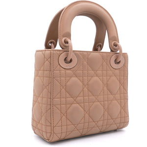 Ultra Matte Calfskin Cannage Mini Lady Dior Light Beige