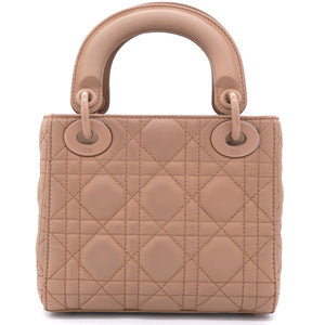 Ultra Matte Calfskin Cannage Mini Lady Dior Light Beige