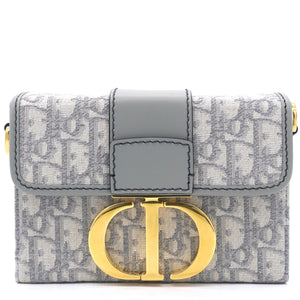 30 Montaigne Box Bag Gray Dior Oblique Jacquard