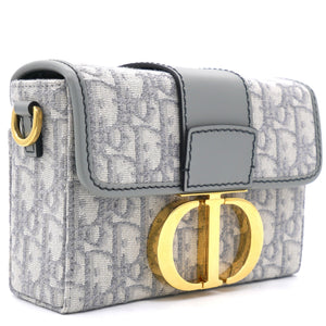 30 Montaigne Box Bag Gray Dior Oblique Jacquard