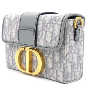 30 Montaigne Box Bag Gray Dior Oblique Jacquard