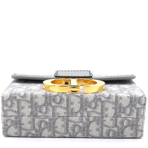 30 Montaigne Box Bag Gray Dior Oblique Jacquard