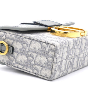 30 Montaigne Box Bag Gray Dior Oblique Jacquard