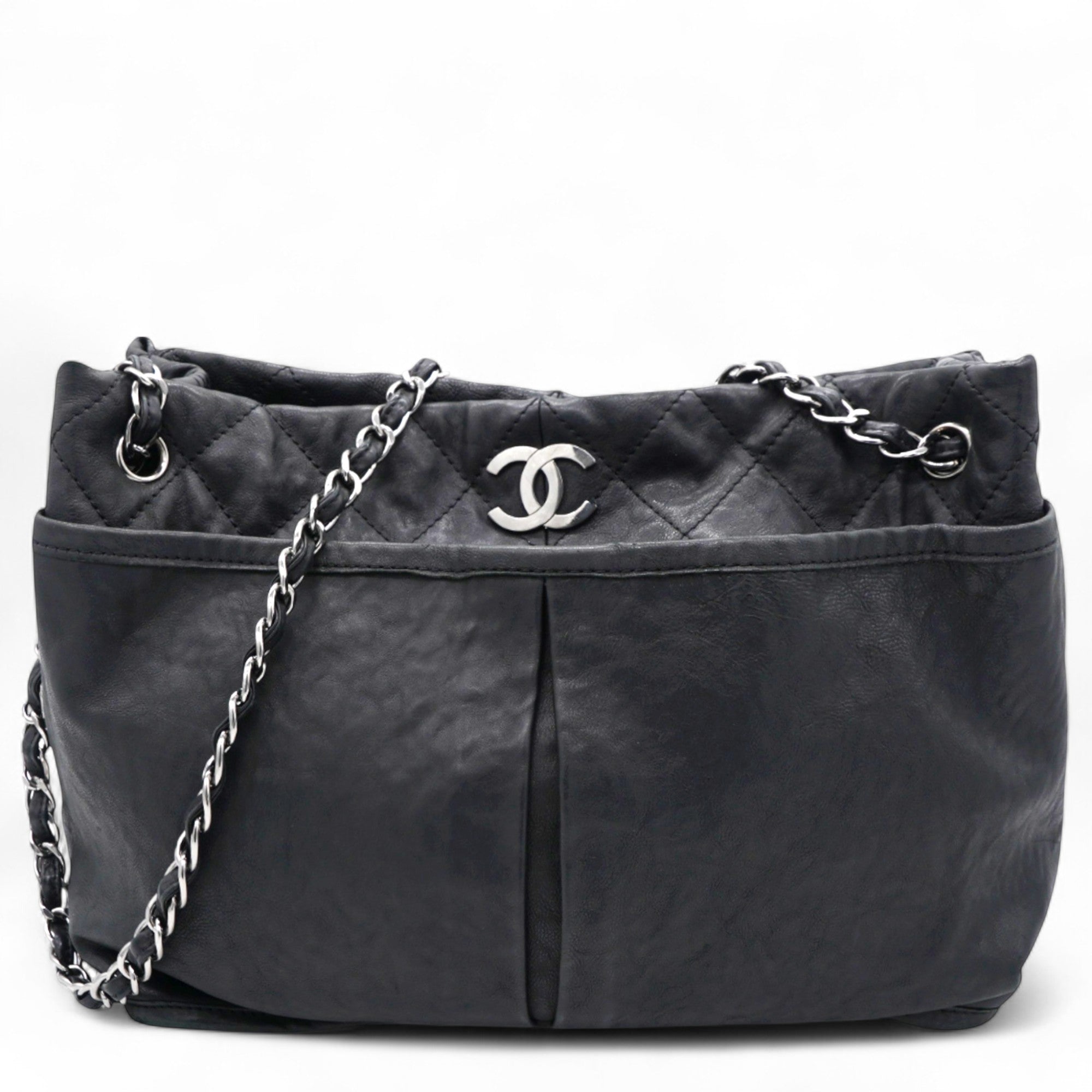 Ultra Soft Suede Calfskin Natural Beauty Tote Black
