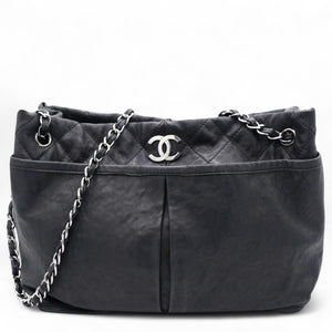 Ultra Soft Suede Calfskin Natural Beauty Tote Black