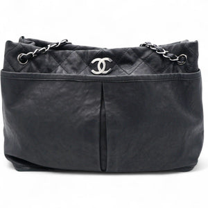 Ultra Soft Suede Calfskin Natural Beauty Tote Black