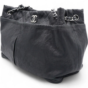 Ultra Soft Suede Calfskin Natural Beauty Tote Black