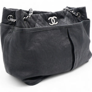 Ultra Soft Suede Calfskin Natural Beauty Tote Black
