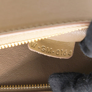 Tri-Color Leather and Suede Medium Trapeze Top Handle Bag