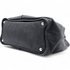 Ultra Soft Suede Calfskin Natural Beauty Tote Black