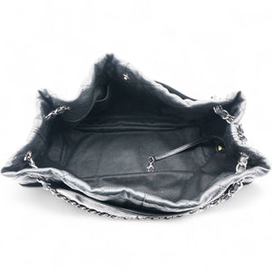 Ultra Soft Suede Calfskin Natural Beauty Tote Black